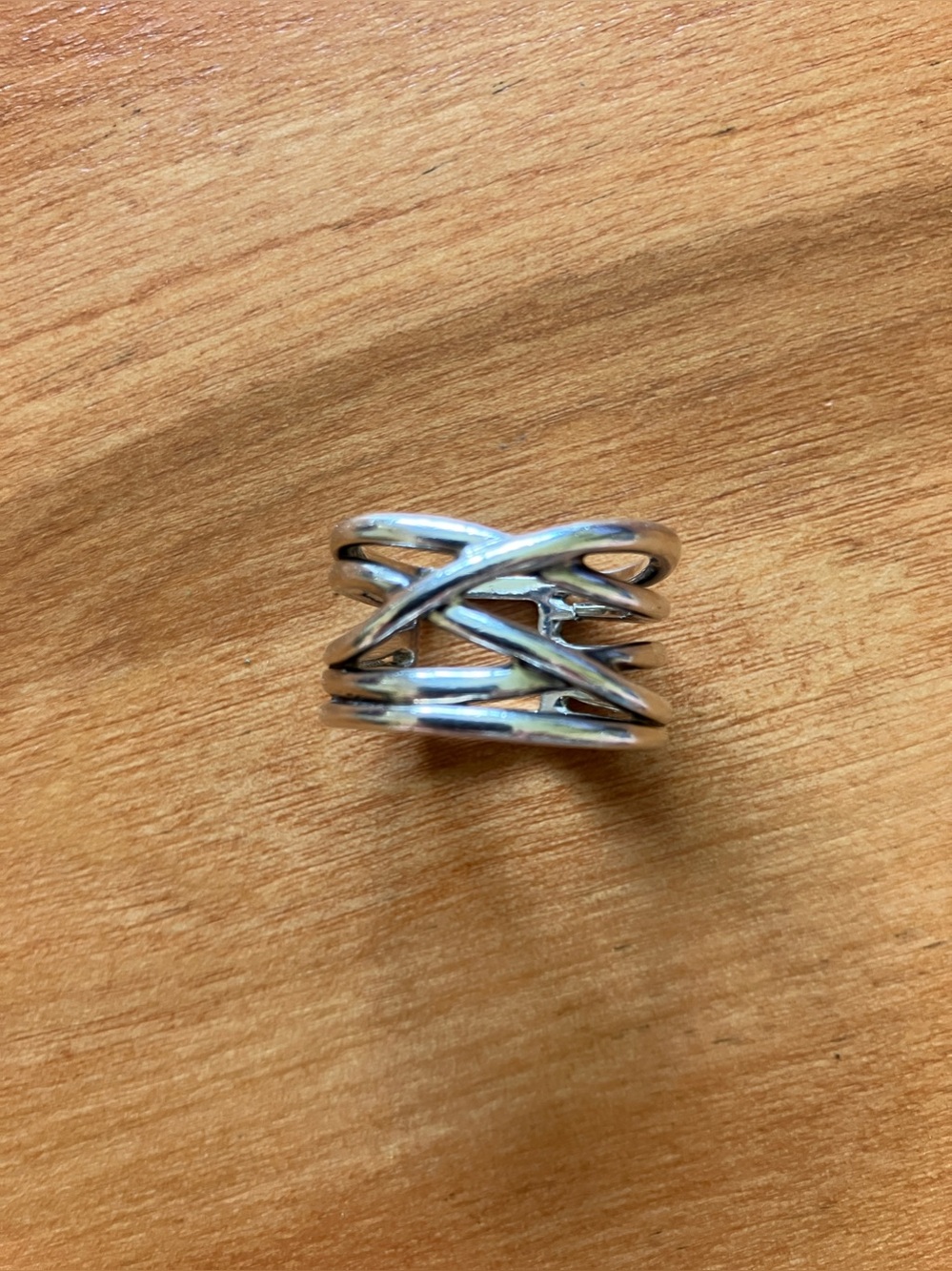 Crisscross Multi-Band 925 Silver Ring for Women